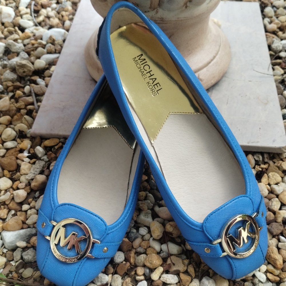 MICHAEL Michael Kors Blue Moccasins